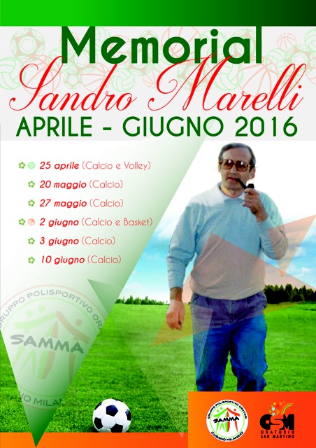 2 Giugno 2016 – Torneo Sandro Marelli a 5 su campo in sintetico