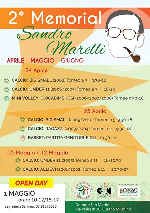 2° Memorial Sandro Marelli – Classifiche delle giornate del 24 e 25 Aprile