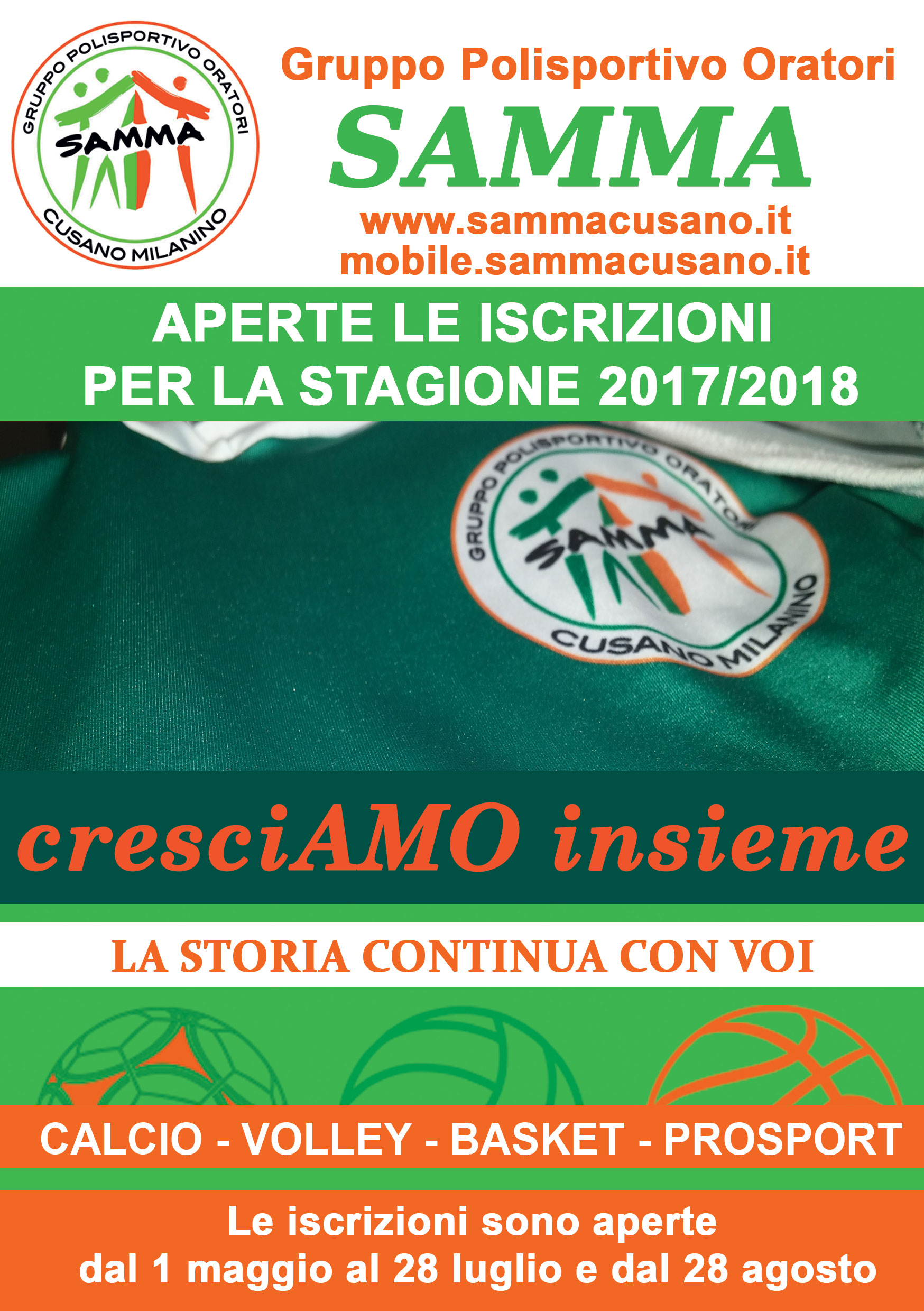 Aperte le iscrizioni per la nuova stagione 2017/2018